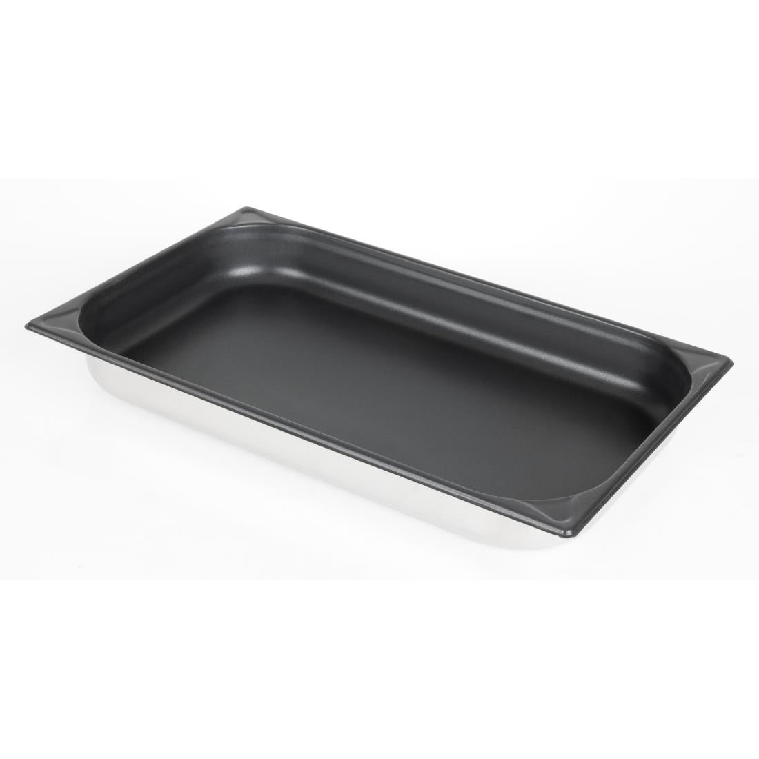 Vogue Stainless Steel Heavy Duty Non-Stick 1/1 Gastronorm Tray 65mm • PAS-CS753