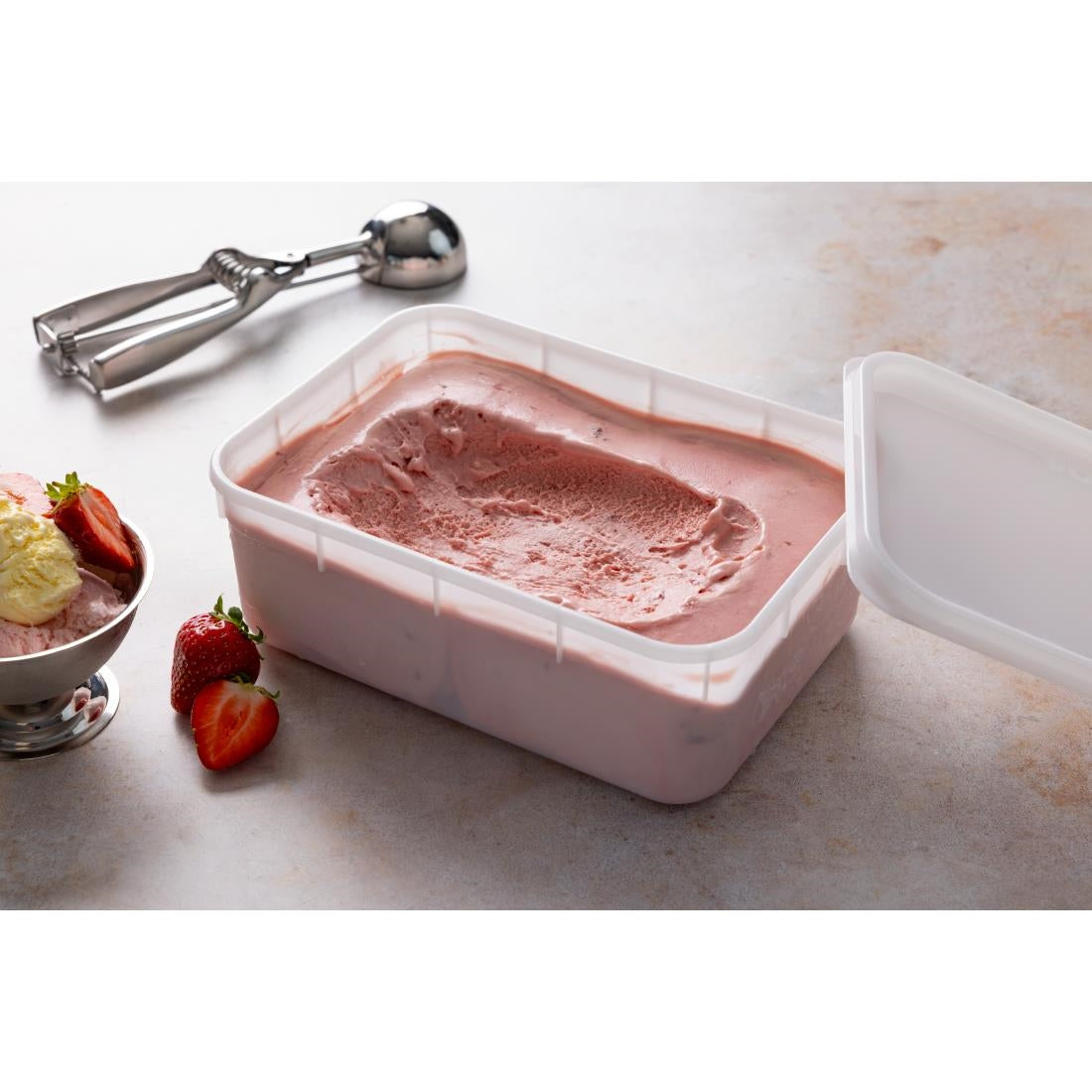 Ice Cream Containers 2Ltr (15 Pack) (Plastic | Lids sold separately (CS829) | Pack of 15) • PAS-CS828