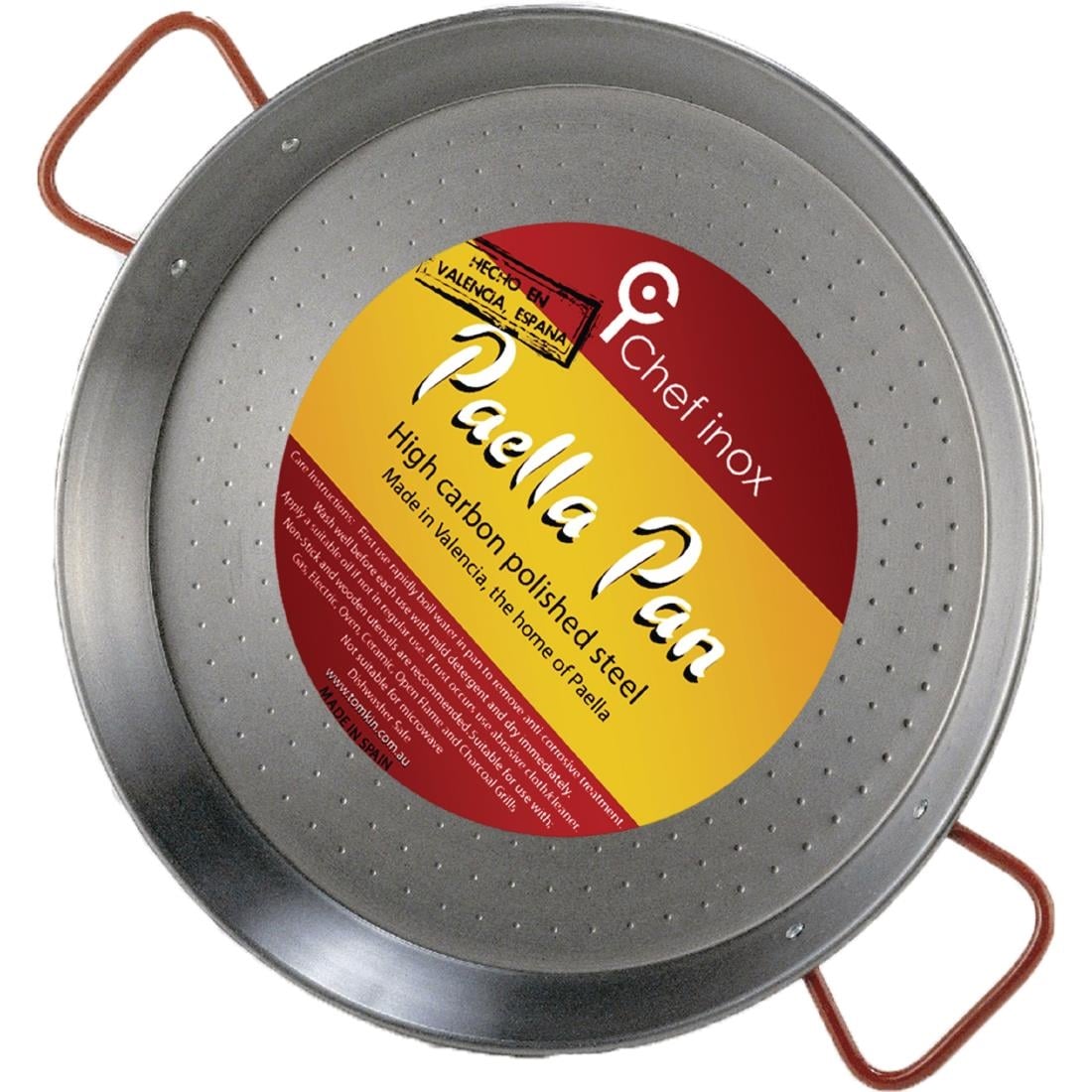 Chef Inox Carbon Steel Paella Pan 650mm • PAS-CS868