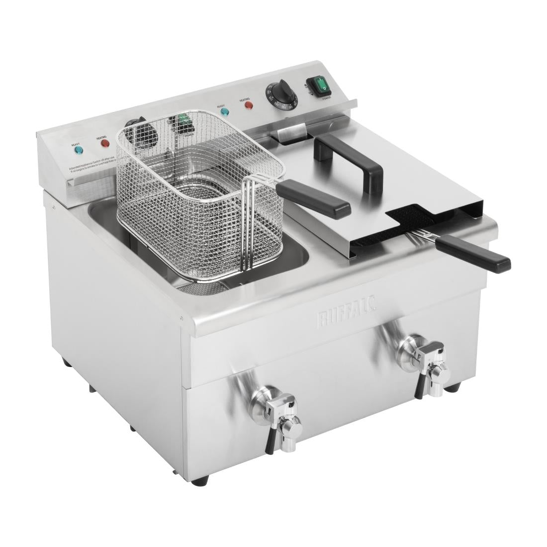 Apuro Twin Tank Induction Fryer - 2x7.5Ltr - 2x3kW (2x3kW. Oil Capacity 2x 7.5Ltr) • PAS-CT012-A