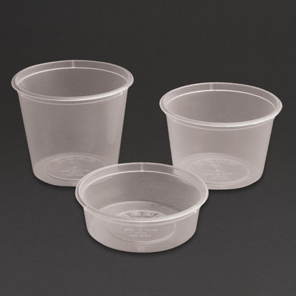 Fiesta Recyclable Plastic Microwavable Deli Pots 150ml (Pack of 100) • PAS-CT083