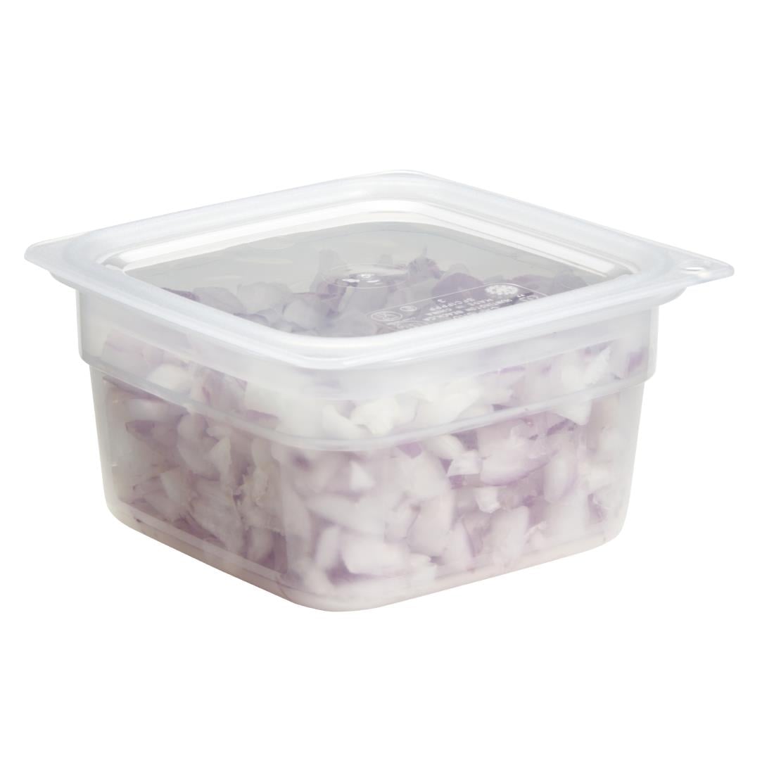 Cambro Fresh Pro Mini Square Polypropylene Container Translucent - 473ml • PAS-CU134