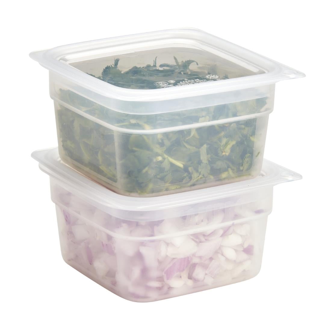 Cambro Fresh Pro Mini Square Polypropylene Container Translucent - 473ml • PAS-CU134