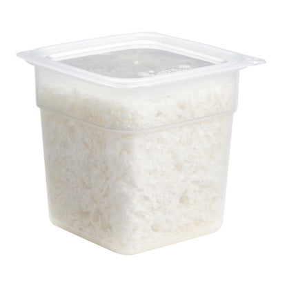 Cambro Fresh Pro Mini Square Polypropylene Container Translucent - 946ml • PAS-CU135