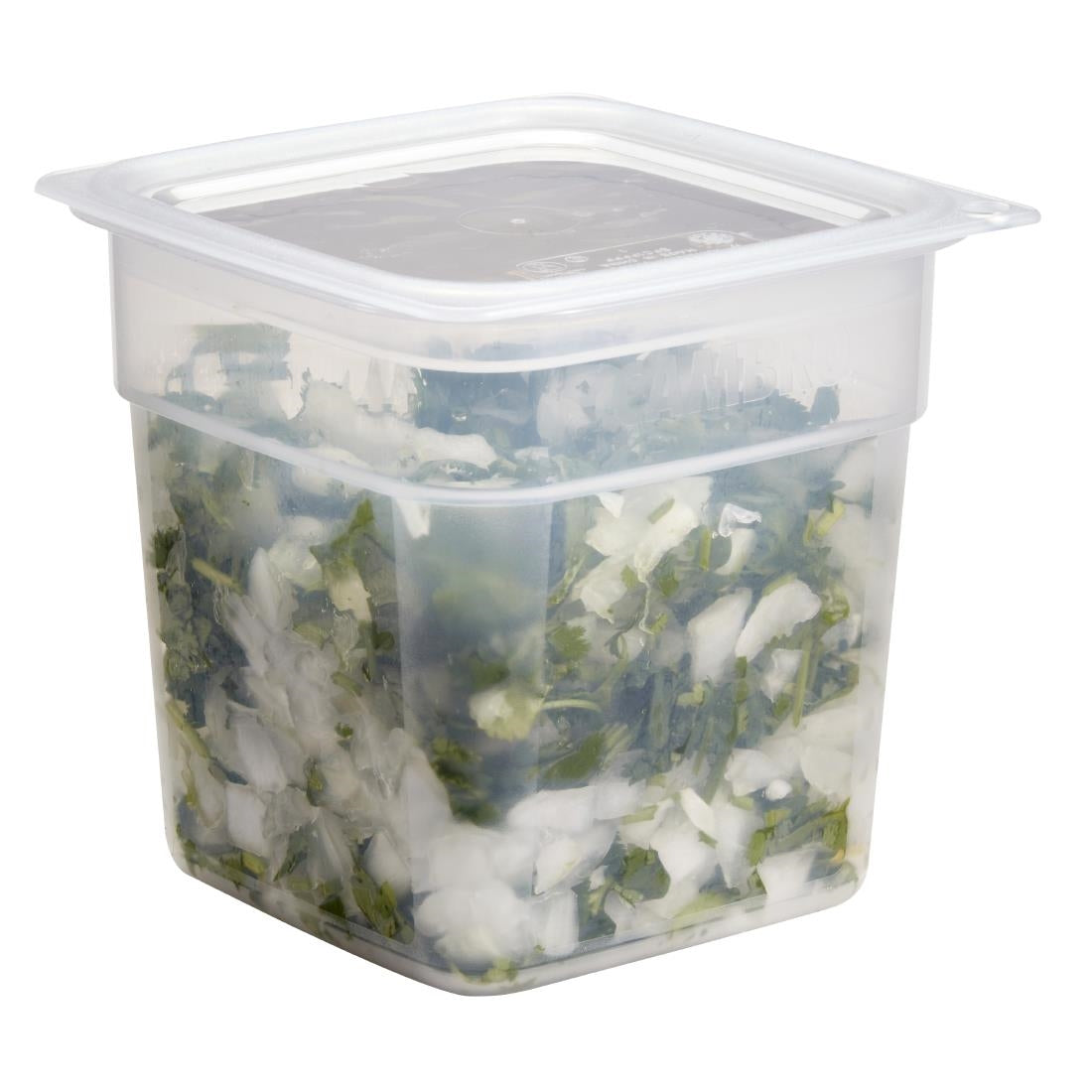 Cambro Fresh Pro Mini Square Polypropylene Container Translucent - 946ml • PAS-CU135