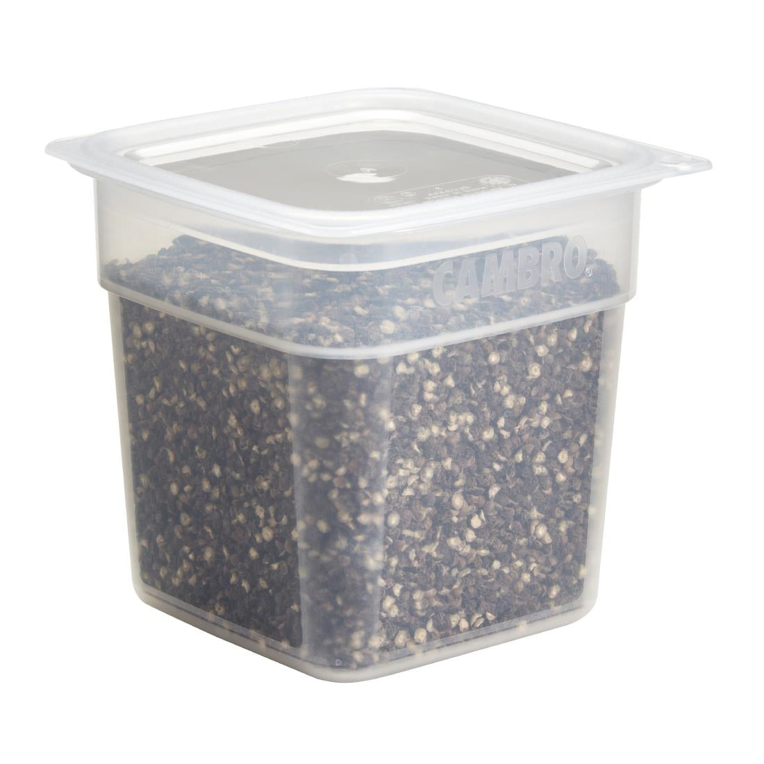 Cambro Fresh Pro Mini Square Polypropylene Container Translucent - 946ml • PAS-CU135