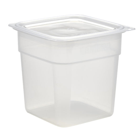 Cambro Fresh Pro Mini Square Polypropylene Container Translucent - 946ml • PAS-CU135