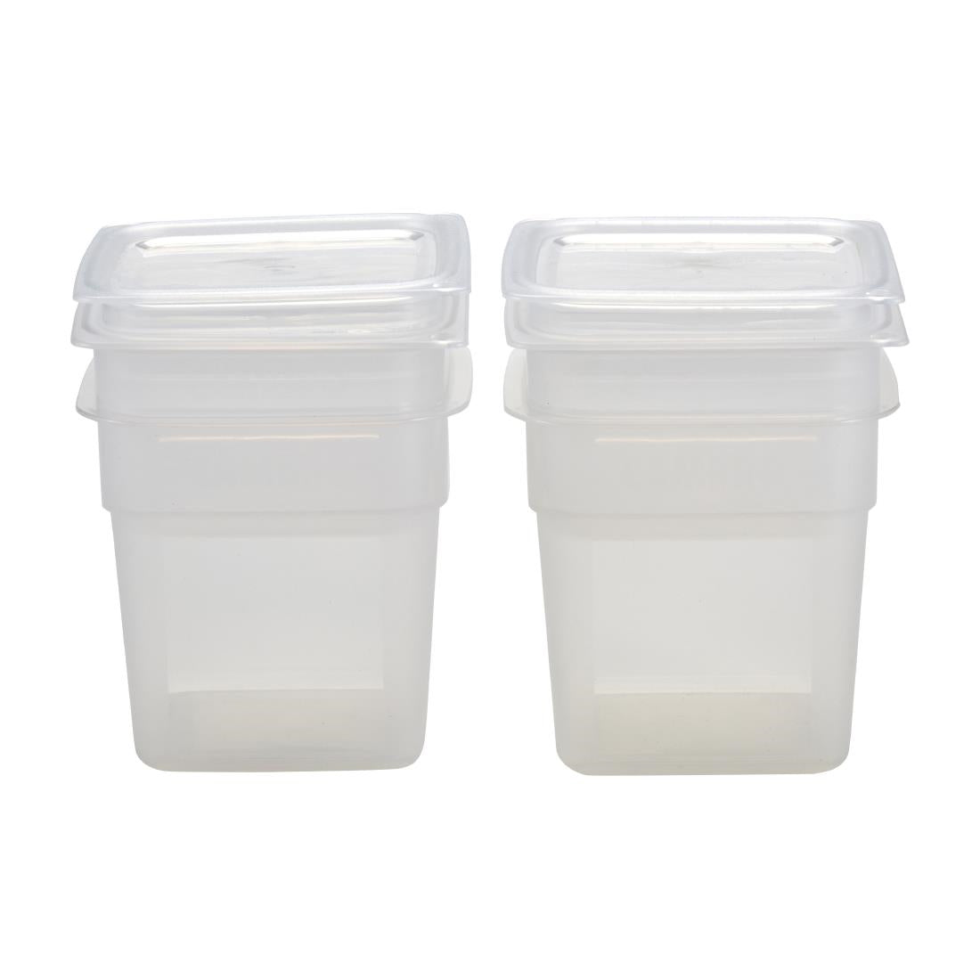 Cambro Fresh Pro Mini Square Polypropylene Container Translucent - 946ml • PAS-CU135
