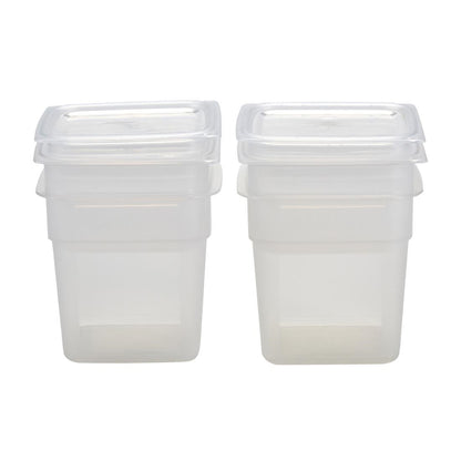 Cambro Fresh Pro Mini Square Polypropylene Container Translucent - 946ml • PAS-CU135