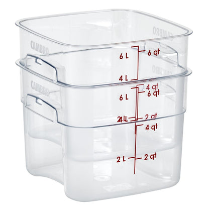 Cambro Fresh Pro Square Container Polycarbonate - Clear - 5.7Ltr • PAS-CU138