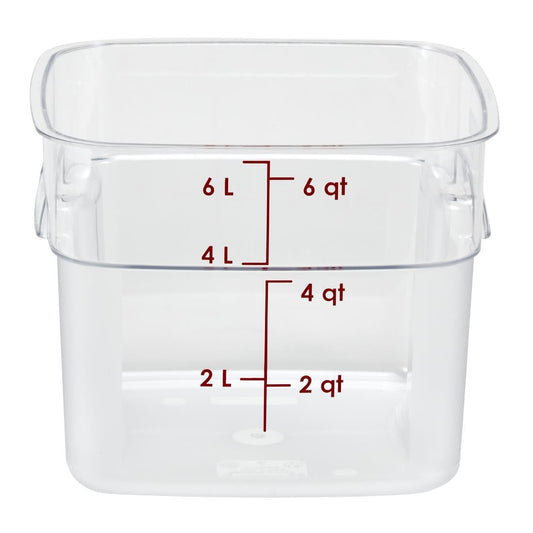 Cambro Fresh Pro Square Container Polycarbonate - Clear - 5.7Ltr • PAS-CU138