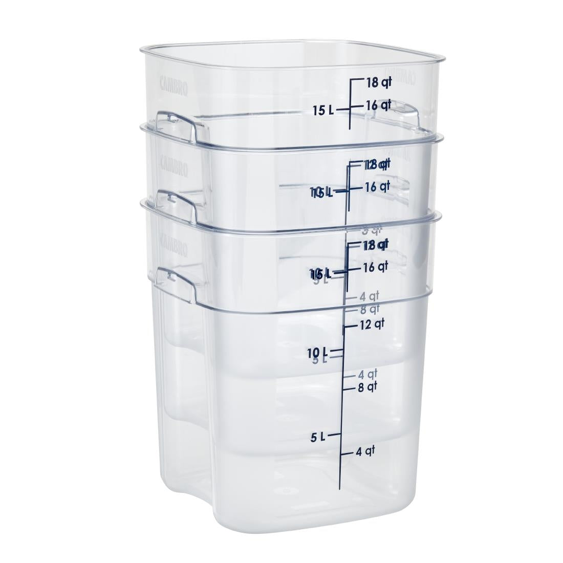 Cambro Fresh Pro Square Container Polycarbonate - Clear - 17.2Ltr • PAS-CU141