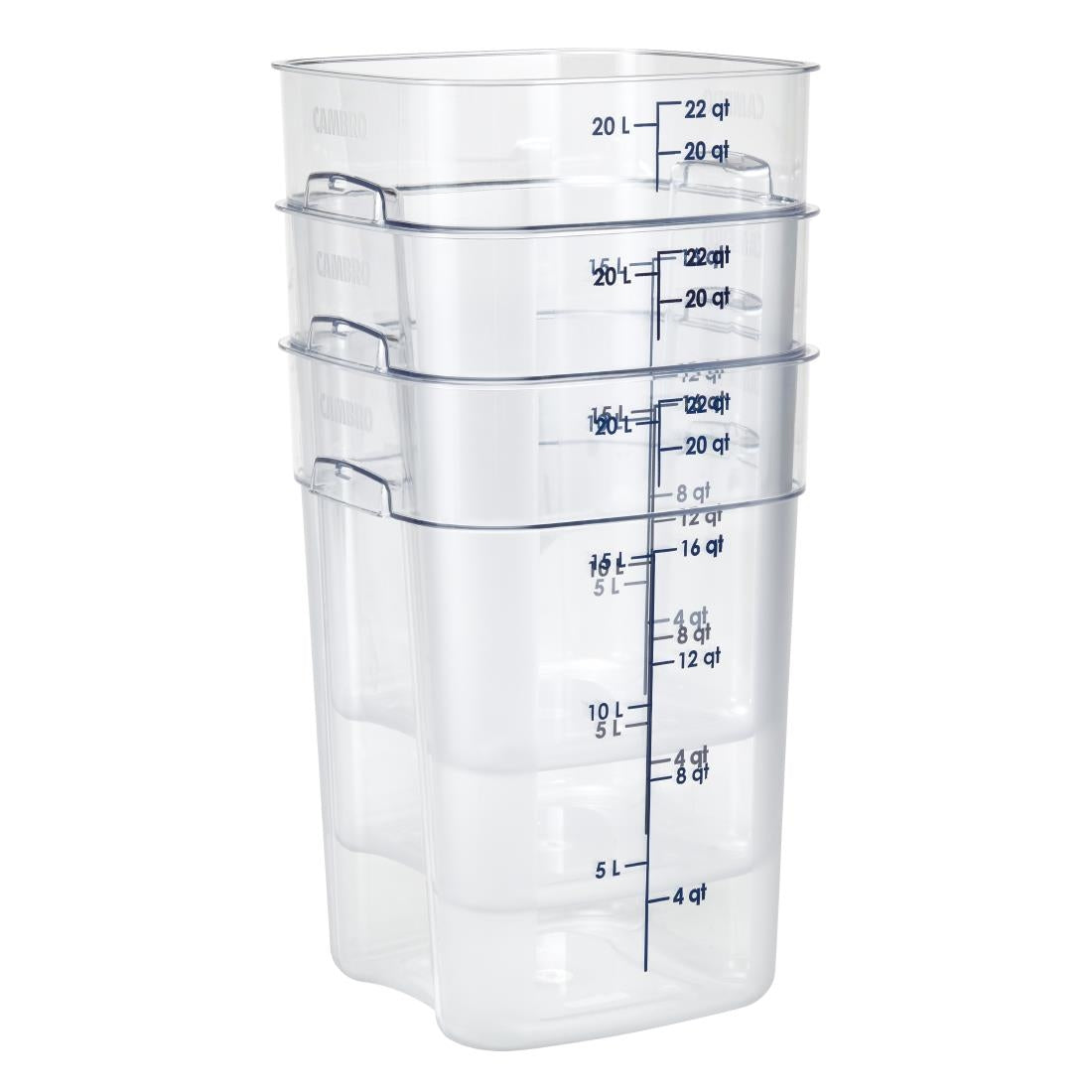 Cambro Fresh Pro Square Container Polycarbonate - Clear - 20.8Ltr • PAS-CU142