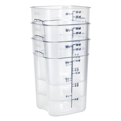 Cambro Fresh Pro Square Container Polycarbonate - Clear - 20.8Ltr • PAS-CU142