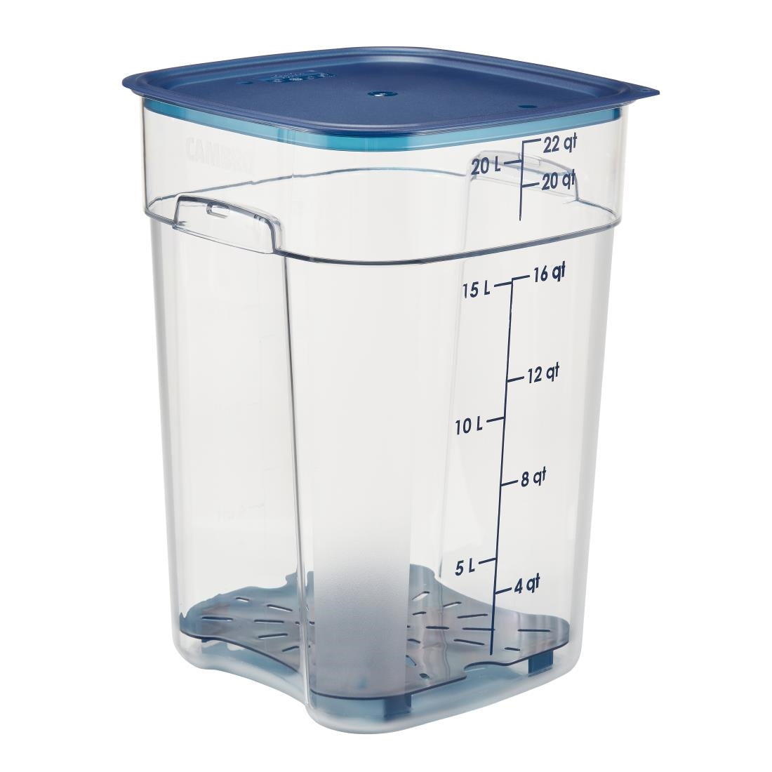 Cambro Fresh Pro Square Container Polycarbonate - Clear - 20.8Ltr • PAS-CU142