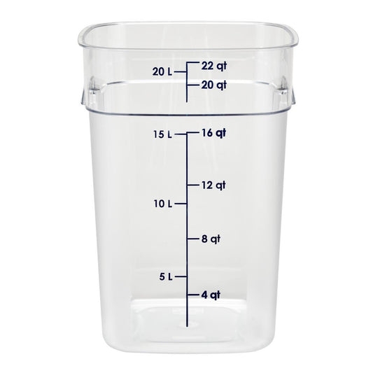 Cambro Fresh Pro Square Container Polycarbonate - Clear - 20.8Ltr • PAS-CU142
