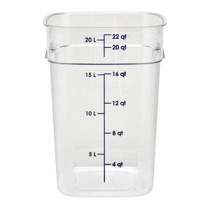 Cambro Fresh Pro Square Container Polycarbonate - Clear - 20.8Ltr • PAS-CU142