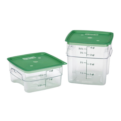 Cambro Lid to fit Fresh Pro Square Containers - Green - 1.9Ltr & 3.8Ltr • PAS-CU144