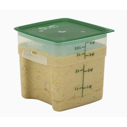 Cambro Lid to fit Fresh Pro Square Containers - Green - 1.9Ltr & 3.8Ltr • PAS-CU144