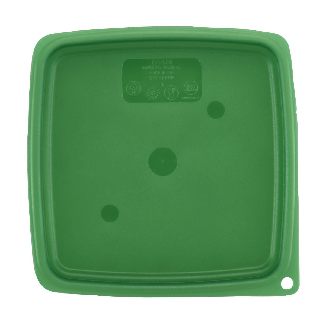 Cambro Lid to fit Fresh Pro Square Containers - Green - 1.9Ltr & 3.8Ltr • PAS-CU144