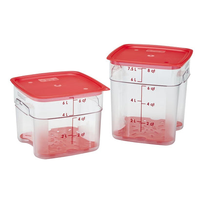 Cambro Lid to fit Fresh Pro Square Containers - Red - 5.7Ltr & 7.6Ltr • PAS-CU145