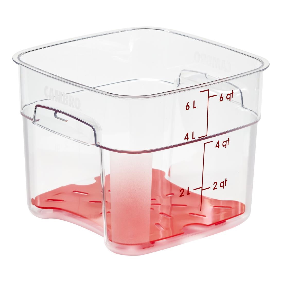 Cambro Drain Shelf for Fresh Pro Square Containers - Red - 5.7 &7,6Ltr • PAS-CU148