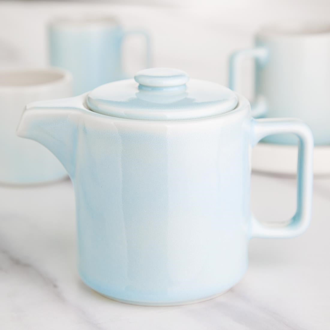 Olympia Fondant Tea Pot Aqua - 450ml (2 Pack) (Pack of 2) • PAS-CU181