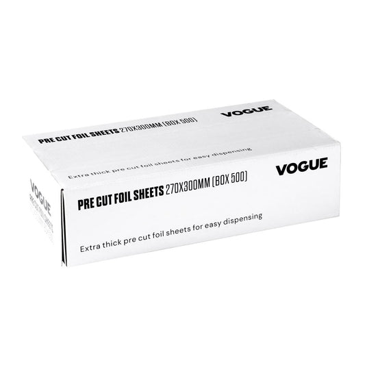 Vogue Aluminium Foil Sheets 270x300mm (500 Pack) (Pack Quantity: 500 sheets) • PAS-CU259