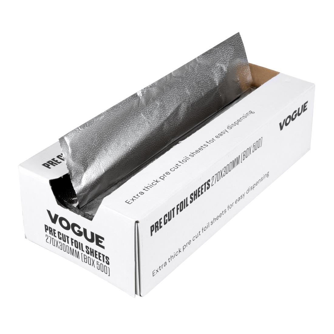 Vogue Aluminium Foil Sheets 270x300mm (500 Pack) (Pack Quantity: 500 sheets) • PAS-CU259