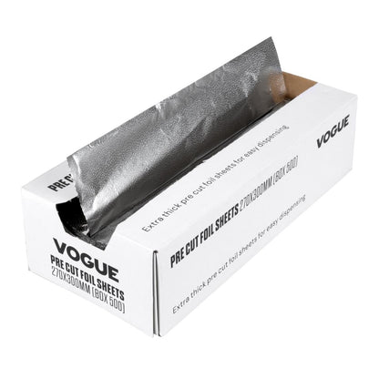 Vogue Aluminium Foil Sheets 270x300mm (500 Pack) (Pack Quantity: 500 sheets) • PAS-CU259