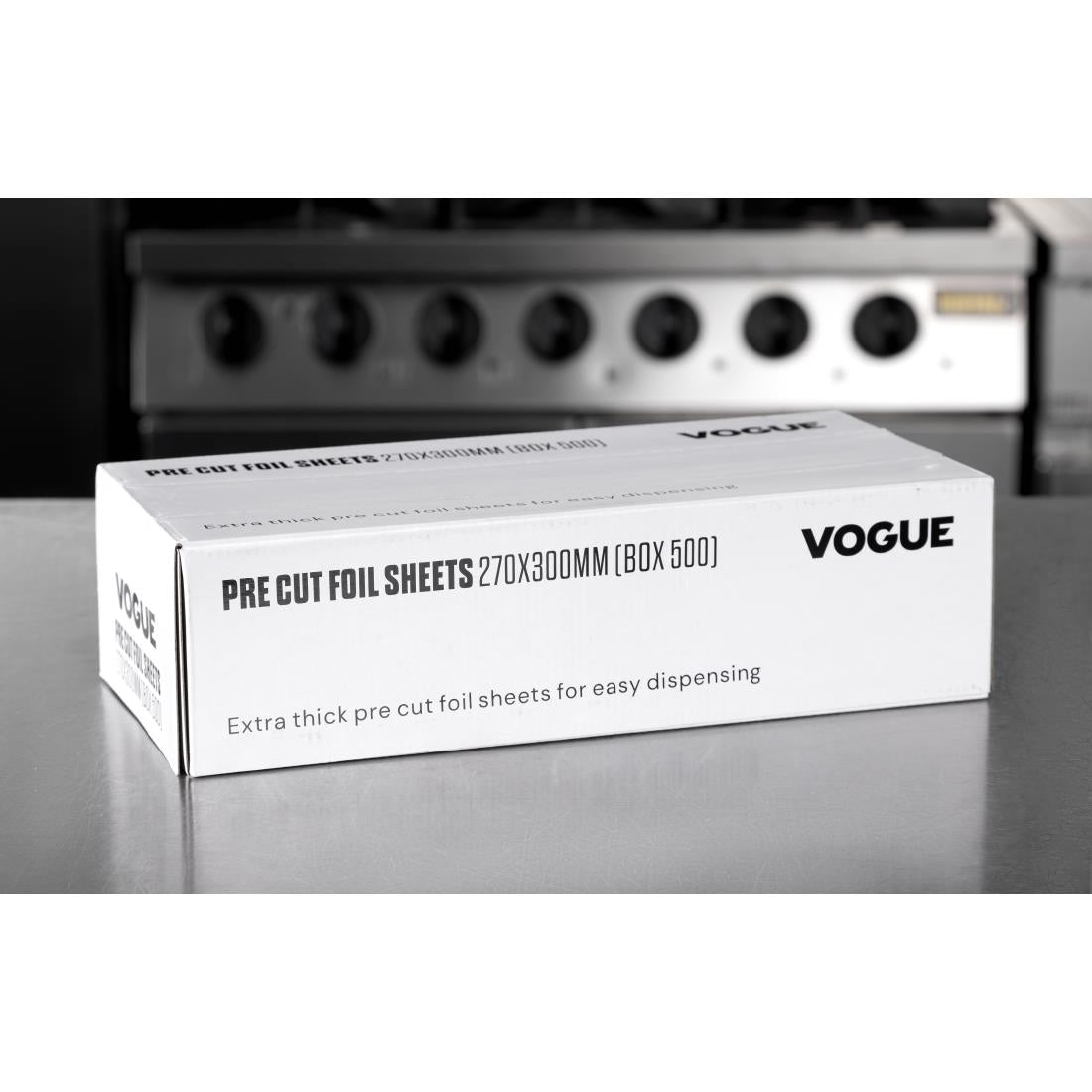 Vogue Aluminium Foil Sheets 270x300mm (500 Pack) (Pack Quantity: 500 sheets) • PAS-CU259