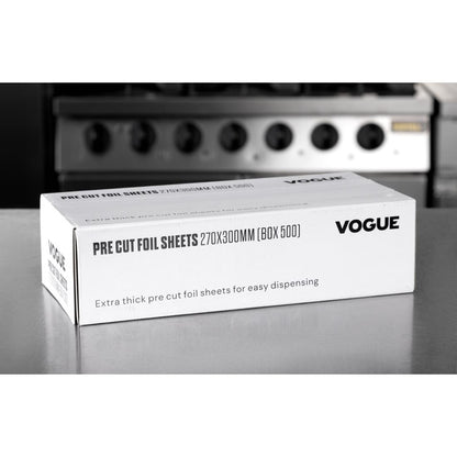 Vogue Aluminium Foil Sheets 270x300mm (500 Pack) (Pack Quantity: 500 sheets) • PAS-CU259