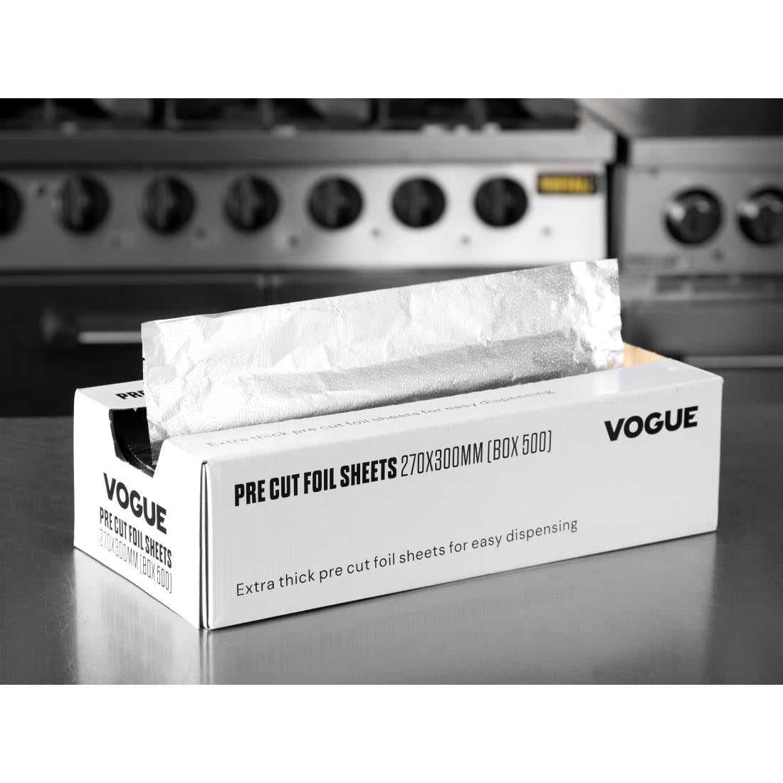 Vogue Aluminium Foil Sheets 270x300mm (500 Pack) (Pack Quantity: 500 sheets) • PAS-CU259
