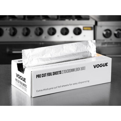 Vogue Aluminium Foil Sheets 270x300mm (500 Pack) (Pack Quantity: 500 sheets) • PAS-CU259