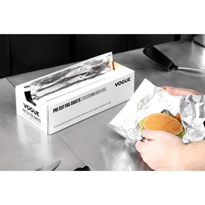 Vogue Aluminium Foil Sheets 270x300mm (500 Pack) (Pack Quantity: 500 sheets) • PAS-CU259