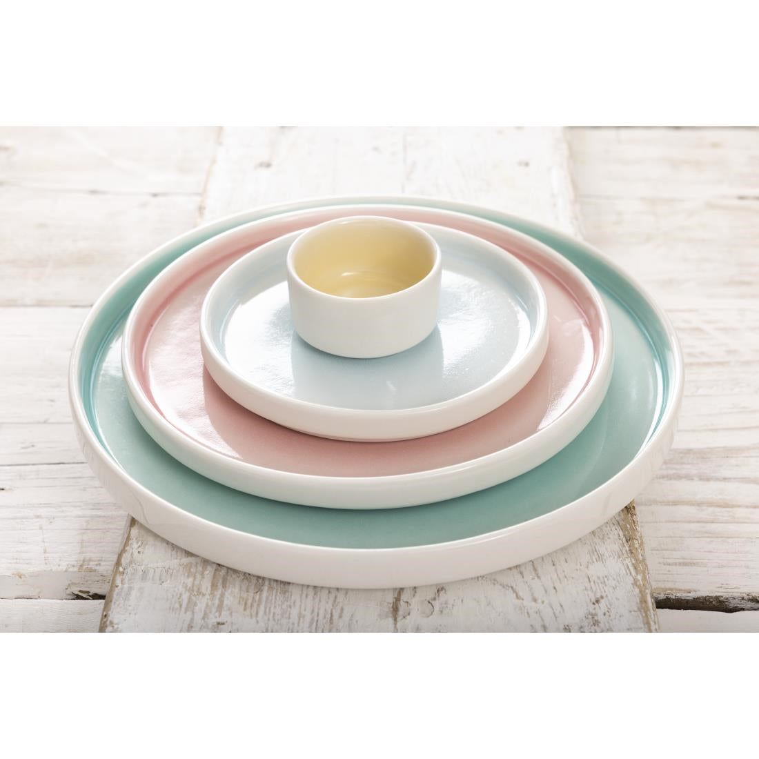 Olympia Fondant Plate Aqua - 152mm 6" (6 Pack) • PAS-CU171