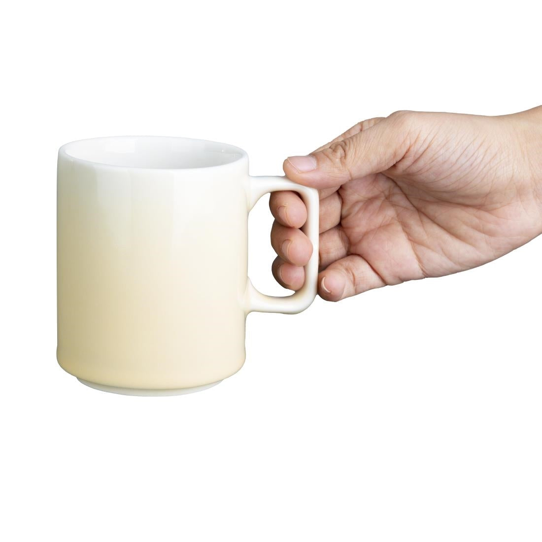 Olympia Fondant Mug Lemon - 340ml 11 1/2fl oz (6 Pack) (81(Ø)x97(H)mm. Pack Quantity: 6) • PAS-CU418