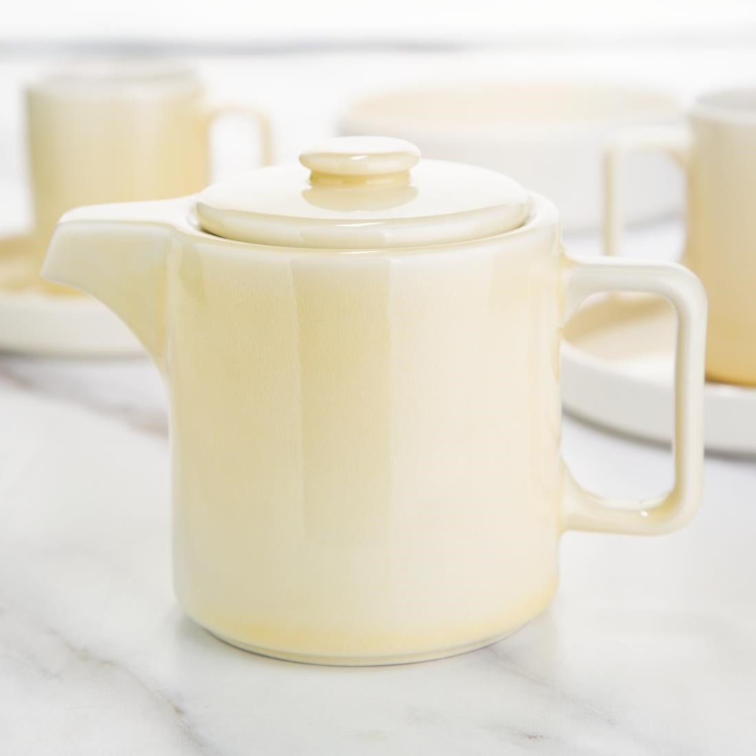 Olympia Fondant Tea Pot Lemon - 450ml 15 1/5fl oz (2 Pack) • PAS-CU421