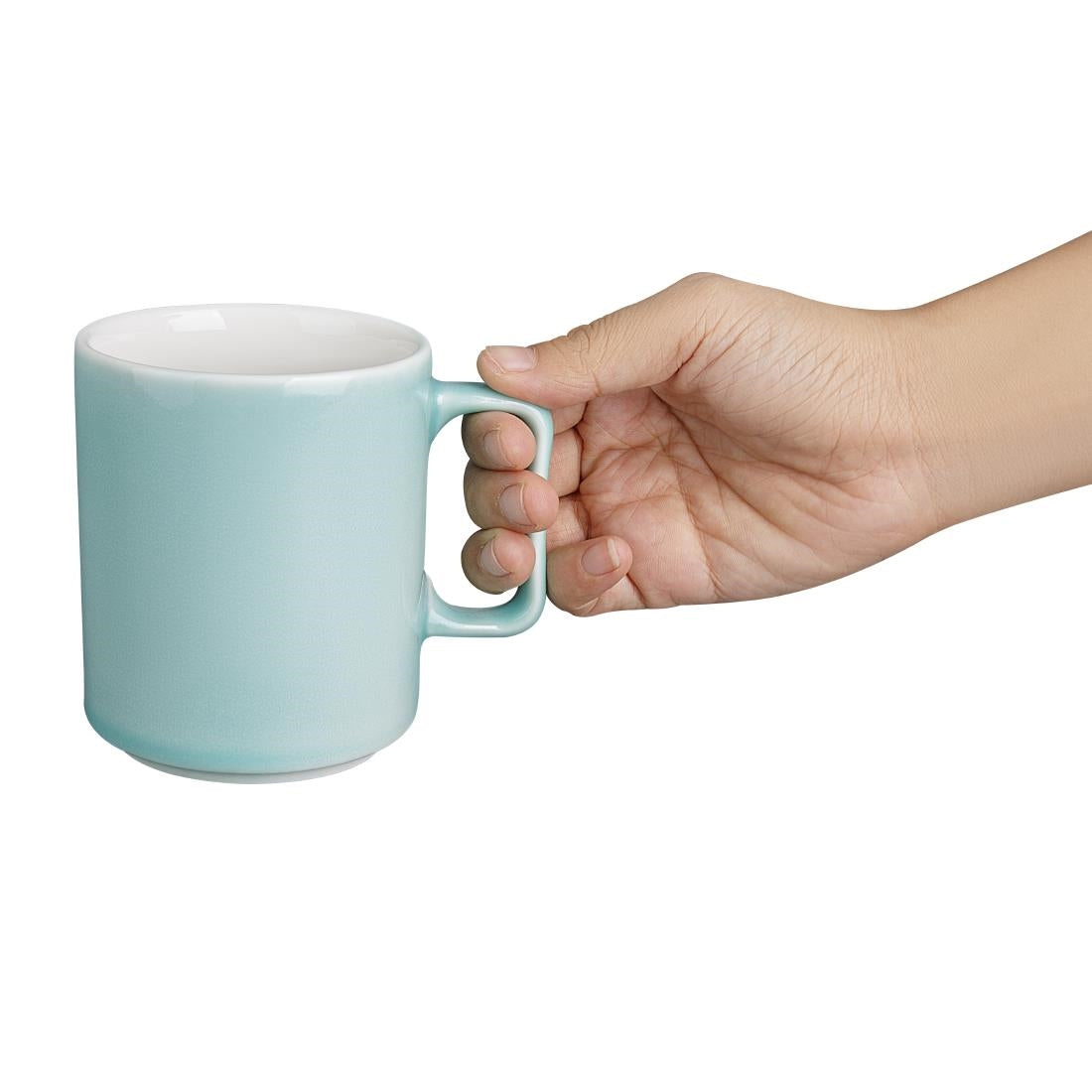 Olympia Fondant Mug Mint - 340ml 11 1/2fl oz (6 Pack) (81(Ø)x97(H)mm. Pack Quantity: 6) • PAS-CU436