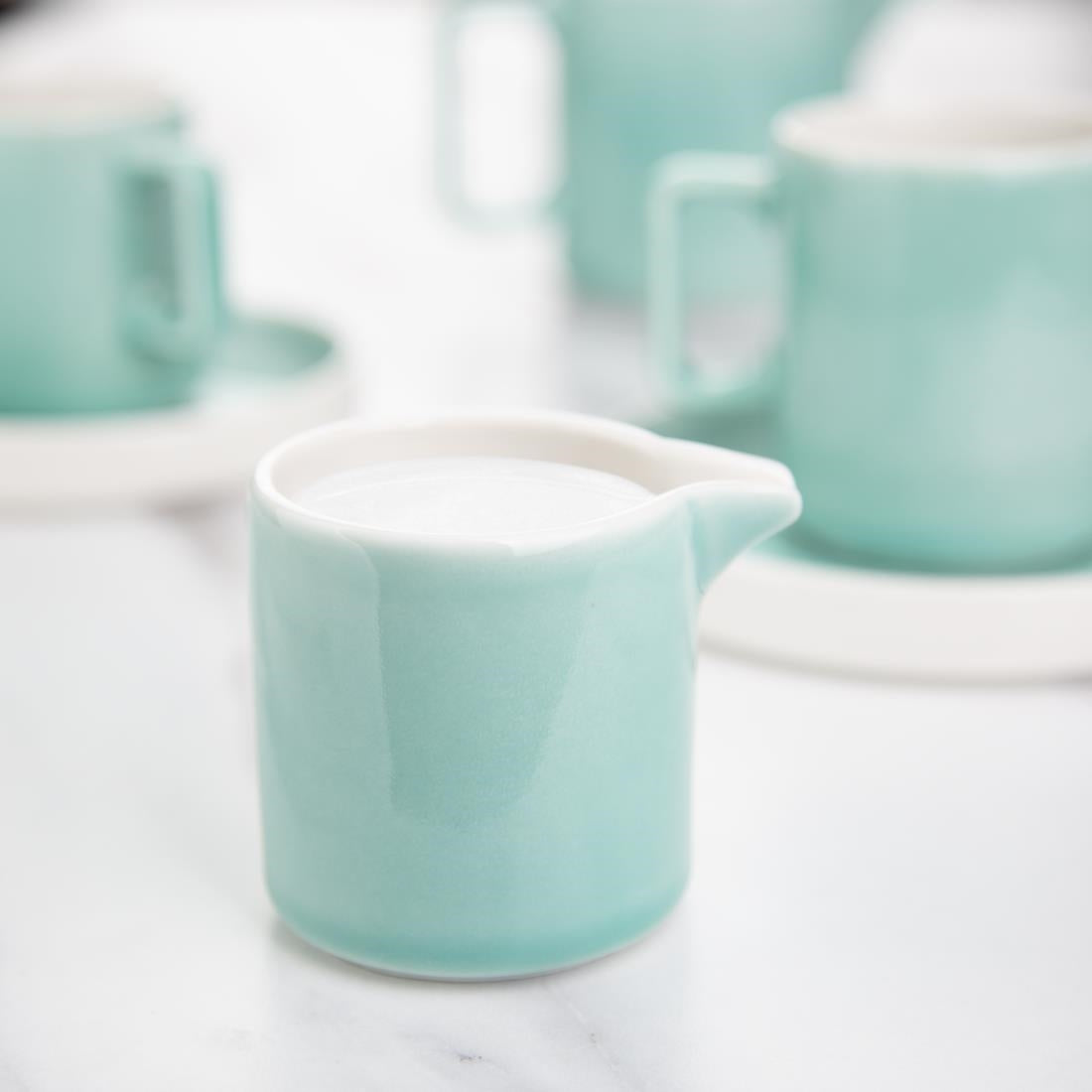 Olympia Fondant Milk Jug Mint - 100ml 3 1/3fl oz (12 Pack) (55(Ø)x56(H)mm. Pack Quantity: 12) • PAS-CU438