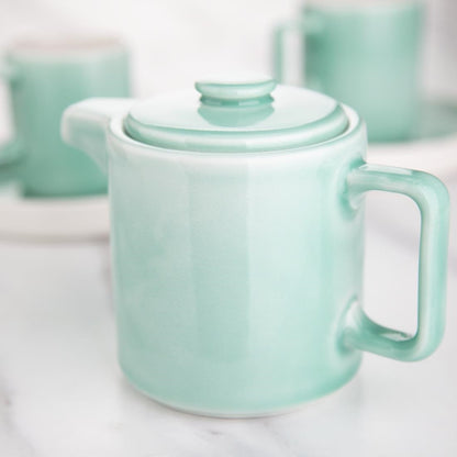 Olympia Fondant Tea Pot Mint - 450ml 15 1/5fl oz (2 Pack) (92(Ø)x110(H)mm. Pack Quantity: 2) • PAS-CU439