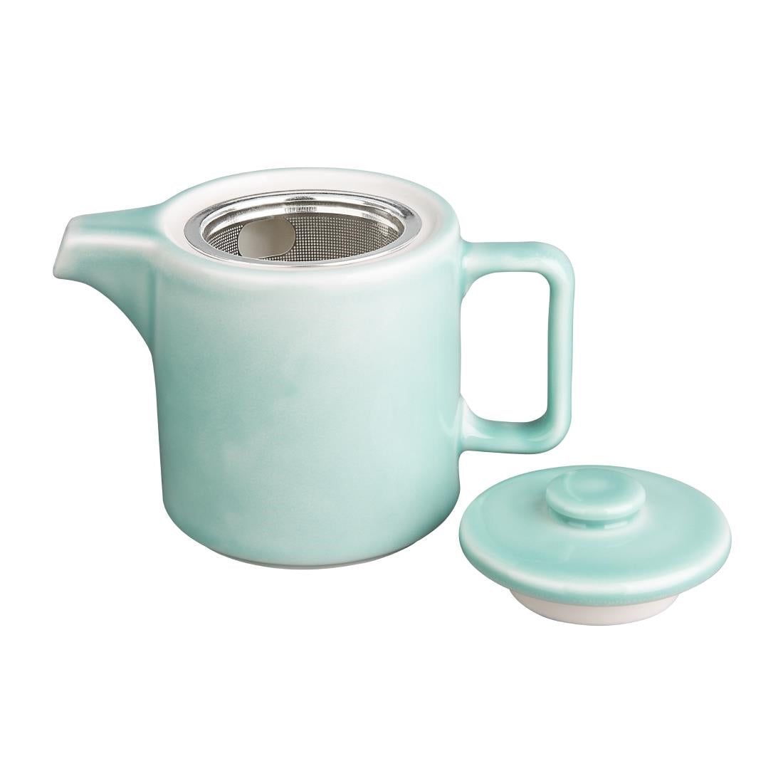 Olympia Fondant Tea Pot Mint - 450ml 15 1/5fl oz (2 Pack) (92(Ø)x110(H)mm. Pack Quantity: 2) • PAS-CU439