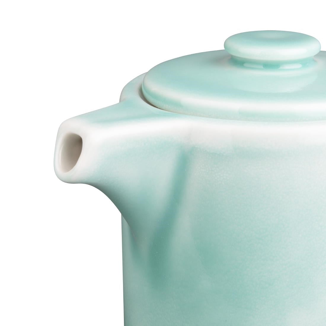 Olympia Fondant Tea Pot Mint - 450ml 15 1/5fl oz (2 Pack) (92(Ø)x110(H)mm. Pack Quantity: 2) • PAS-CU439