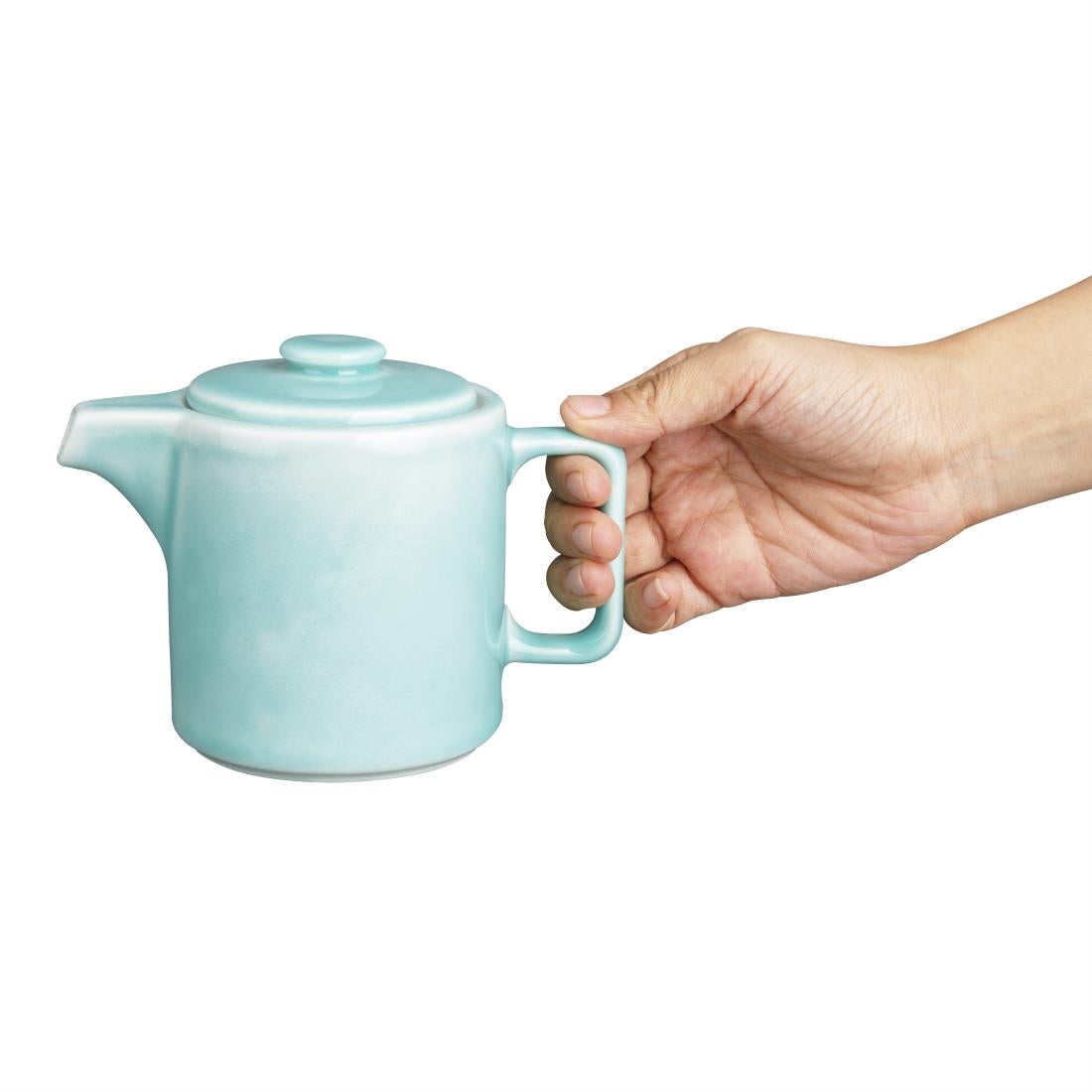 Olympia Fondant Tea Pot Mint - 450ml 15 1/5fl oz (2 Pack) (92(Ø)x110(H)mm. Pack Quantity: 2) • PAS-CU439