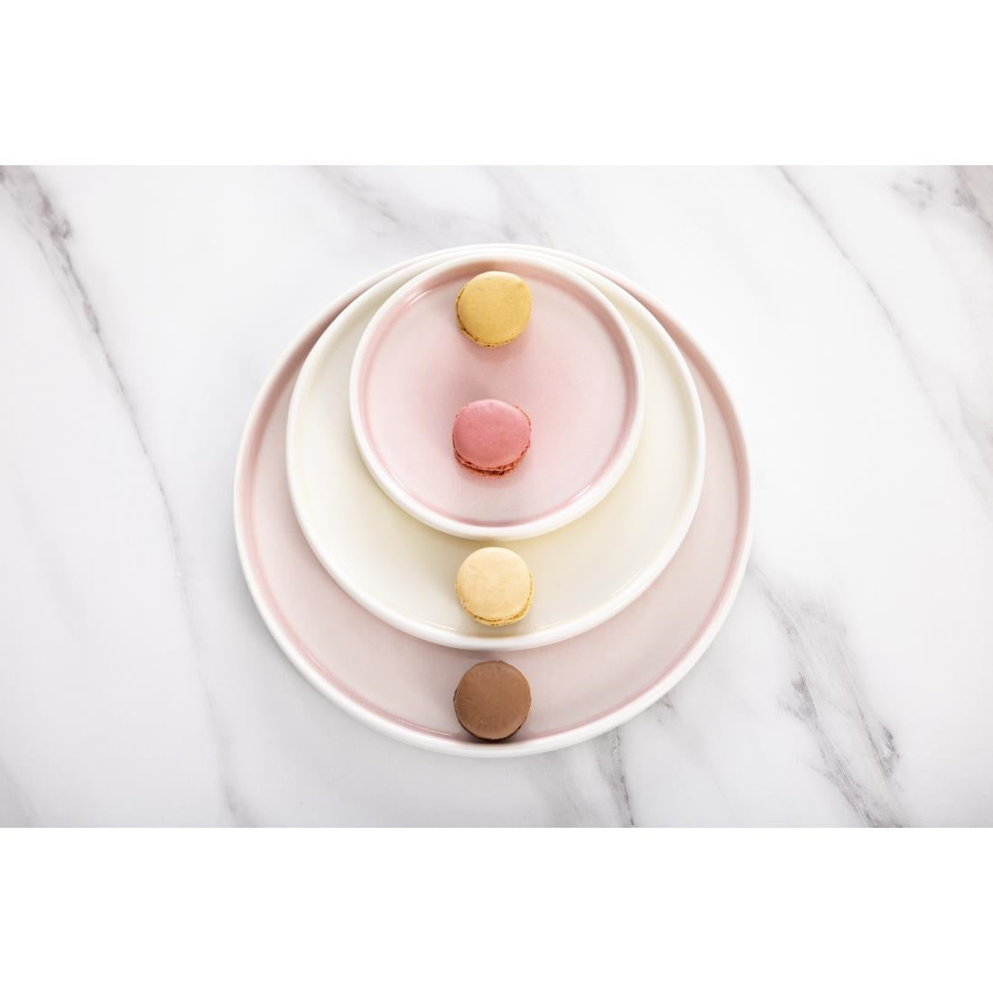 Olympia Fondant Plate Pink - 152mm 6" (6 Pack) (156(Ø)x19(H)mm. Pack Quantity: 6) • PAS-CU447