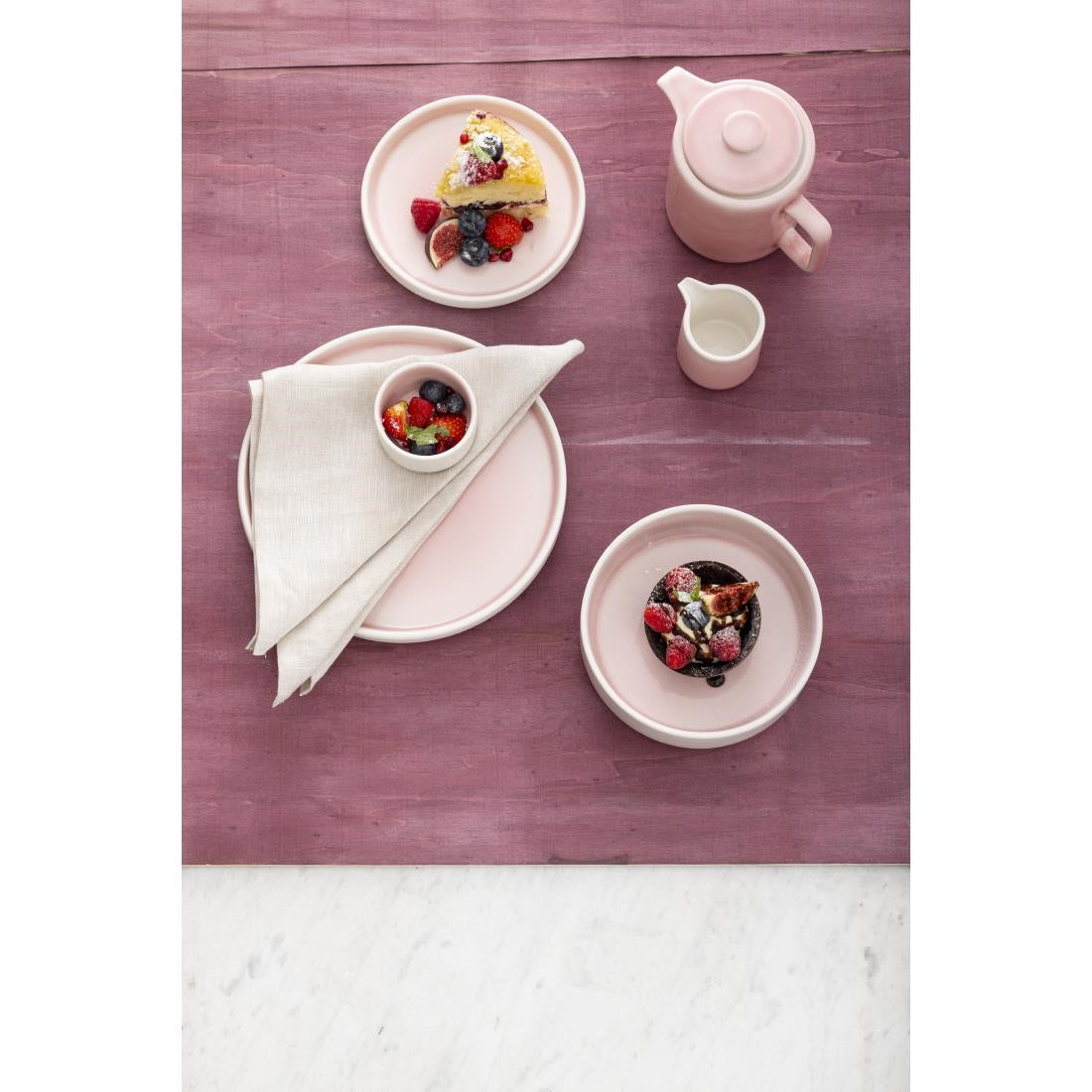 Olympia Fondant Plate Pink - 270mm 10 2/3" (4 Pack) • PAS-CU452