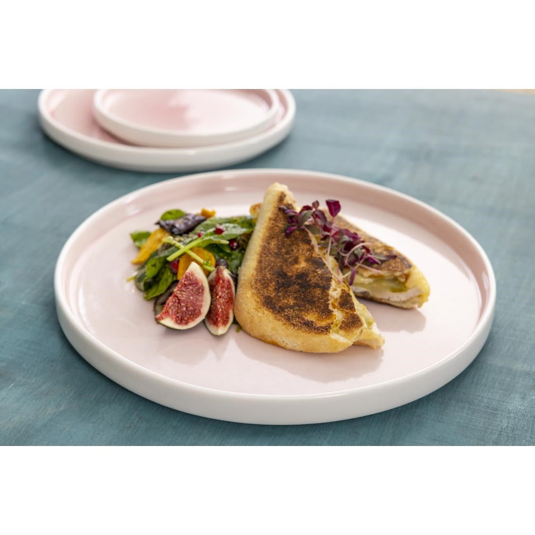 Olympia Fondant Plate Pink - 215mm 8 1/2" (6 Pack) • PAS-CU451