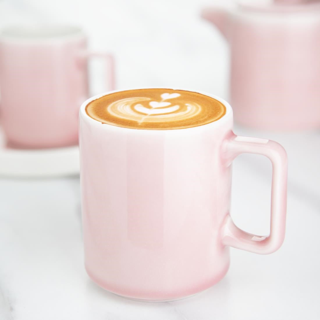 Olympia Fondant Mug Pink - 340ml 11 1/2fl oz (6 Pack) • PAS-CU454
