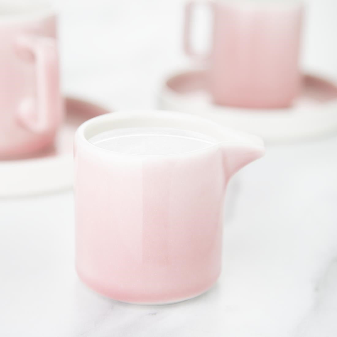 Olympia Fondant Milk Jug Pink - 100ml 3 1/3fl oz (12 Pack) (55(Ø)x56(H)mm. Pack Quantity: 12) • PAS-CU456