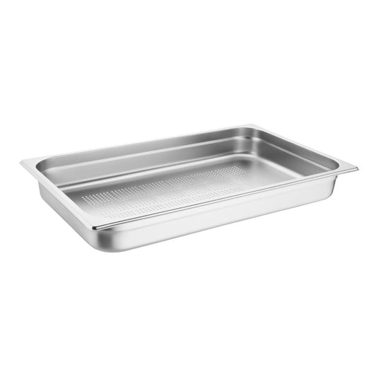 Vogue Heavy Duty St/St Perforated - GN 1/1 65mm • PAS-CU518